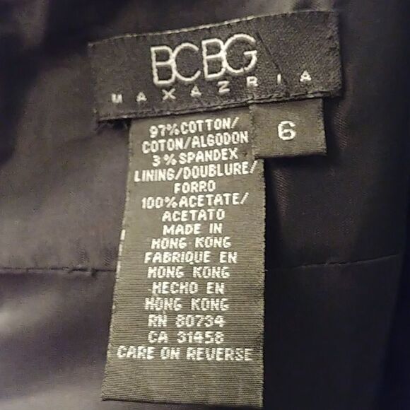 BCBGMaxAzria Navy Sundress Geometric Embroidery - Picture 5 of 8